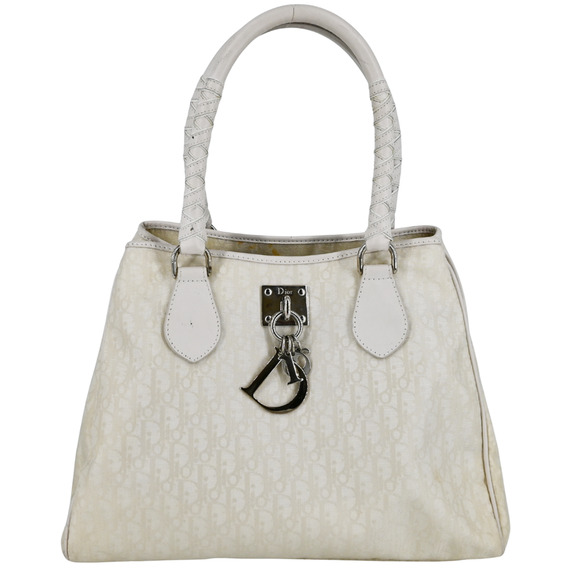 Dior Off-White Monogram Nylon Lovely Shoulder Bag - Picture 1 of 16